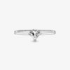 Clear Heart Solitaire Ring - Imagen 2