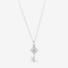 Two-tone Key & Flower Necklace (Con Oro 14k) - Imagen 2