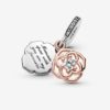 Two-tone Rose Dangle Charm - Imagen 2