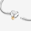 Disney Pandora Moments Heart Clasp Snake Chain Bracelet - Imagen 4