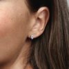 Sparkling Round & Square Earrings - Imagen 2