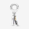 Santa Claus on the Moon Double Dangle Charm - Imagen 3