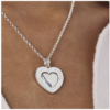 Silver Valentine's Day rotating heart Pendant - Imagen 2